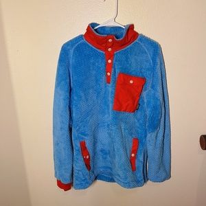 Blue & Orange Fuzzy Oversized Cotopaxi Sweatshirt